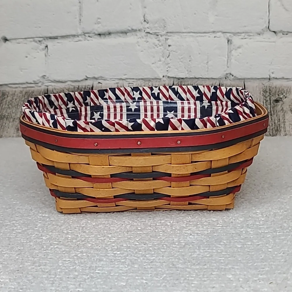 Longaberger Vintage 1999 American Blue Ribbon Bread Basket 14346 Liner/Insert